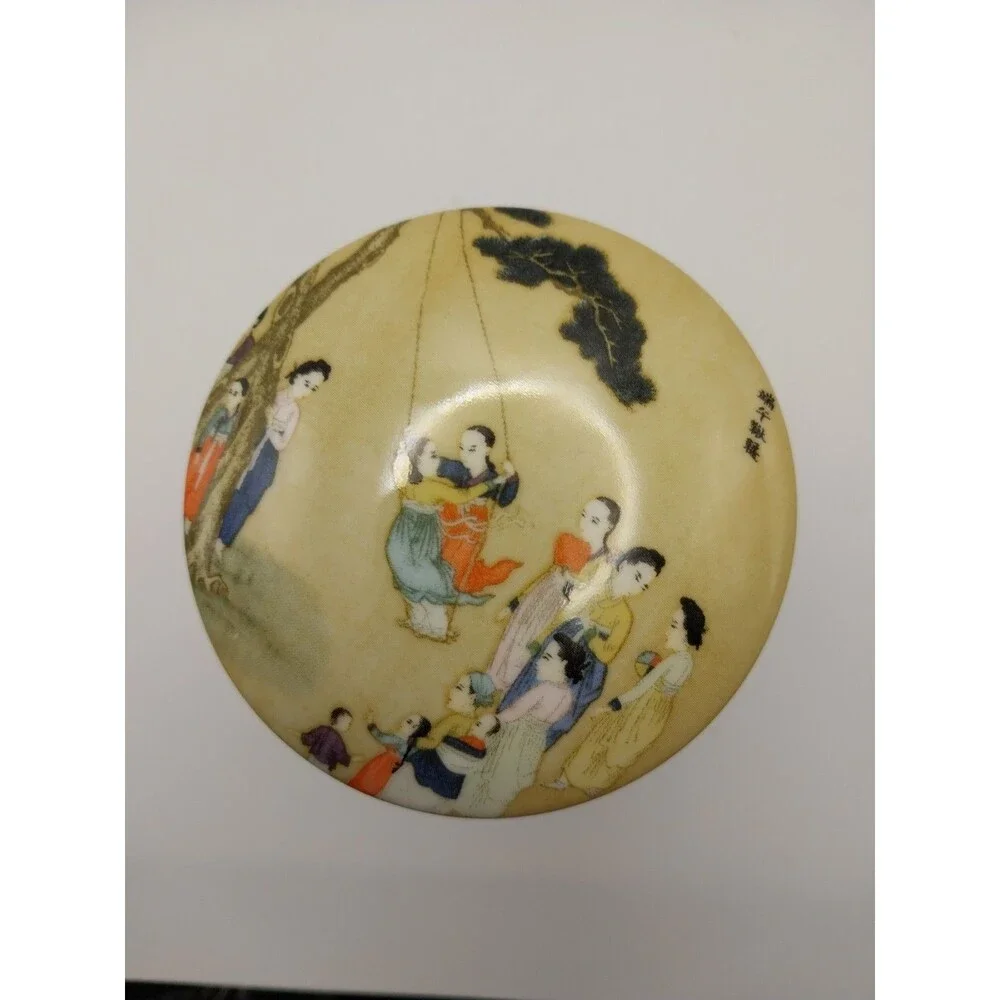Vintage German Ceramic Tea Cup Infuser w Lid Japanese Dragon